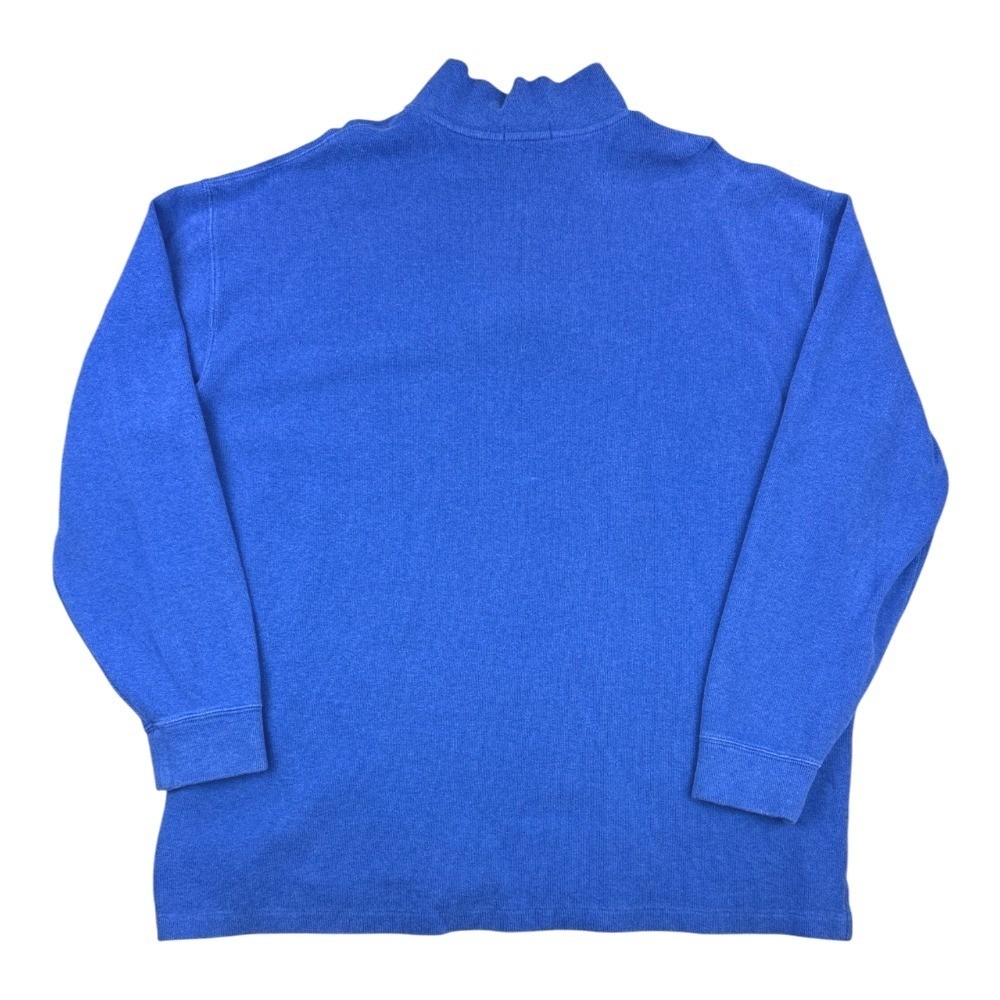 Polo Ralph Lauren Mens 2XLT Tall Royal Blue Cotton Quarter Zip Pullover Sweater - Picture 7 of 7
